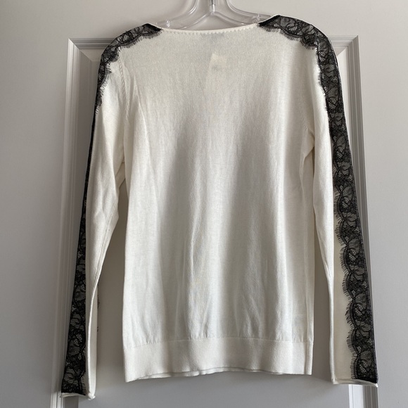 Ann Taylor Sweater w/Lace Detail - Picture 3 of 6